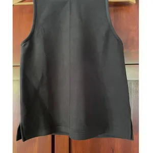 OGL Turtleneck Split Hem Top Sleeveless FuzzLuxe Deep Grey Size XS thumbnail 4