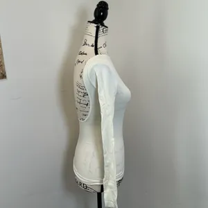 Intimately Free People Open Back Long Sleeve Top Cream Ivory XS/S Backless Slim thumbnail 2