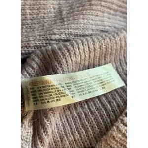 FP Beach Free People Ribbed Knit Crew Neck Pullover Sweater Long Sleeve Lilac M thumbnail 5