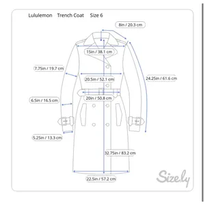 Lululemon Always There Trench Coat Size 6 Raw Linen Raincoat thumbnail 5