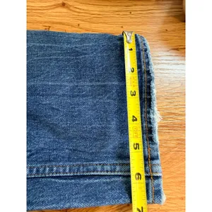 Abercrombie & Fitch The 90s Straight Ultra High Rise Raw Hem Jeans Blue 28/6R thumbnail 8
