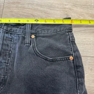 Levi's 501 Original Shorts Womens W29 Black Denim Cutoff Button Fly Raw Hem thumbnail 5