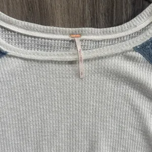 Free People White and Blue Sweater thumbnail 5