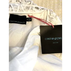 Cynthia Rowley Linen Dress White Lace Back Sleeveless Midi Dress NWT Size 14 thumbnail 7