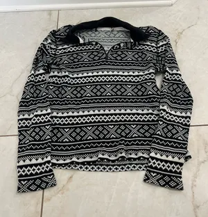 Lauren Ralph Lauren Active Black & White Quarter Zip Shirt Size Small thumbnail 1
