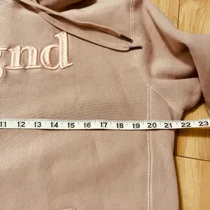LGND Supply Co Hoodie Sz XS Embroidered Logo Pink Heavyweight Fleece Streetwear thumbnail 6
