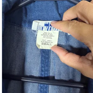 Gotcha Covered Vintage Denim Blazer Blue Rayon Cotton Pleated Back Made in USA S thumbnail 6