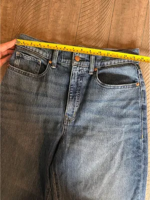Evereve Ever Vintage Barrel Jeans Bowed Leg High Rise Dark Blue Women’s size 28 thumbnail 9
