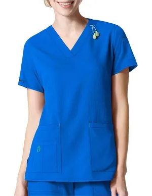 Carhartt‎ Vital Blue Scrub Top Medical Uniform Work Wear V Neck Nurse thumbnail 1