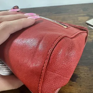 Chloe Shoulder Bag Small Red Leather Bow Chain Strap Pink Colorblock thumbnail 14