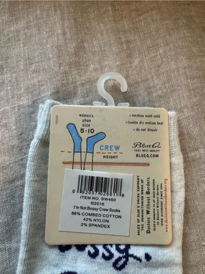 NWT Blue Q “I’m Not Bossy” Women’s Crew Socks thumbnail 4