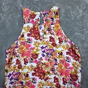 Natural Life Katie Floral Maxi Dress L XL Sleeveless Vibrant Boho Pockets Print thumbnail 11