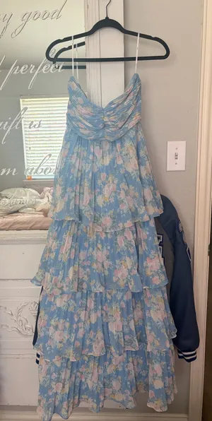 Lulus Maxi Dress Floral thumbnail 1