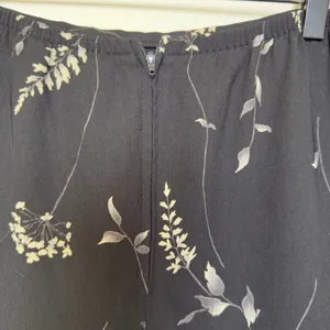 VTG 90s Hilliard Hanson Women Whimsigoth Fairy Grunge Skirt Large Black‎ Floral thumbnail 5