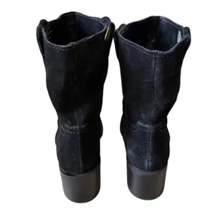 Steve Madden Romney Black Suede Square Toe Winter Ankle Boots Womens Size 6.5 thumbnail 5