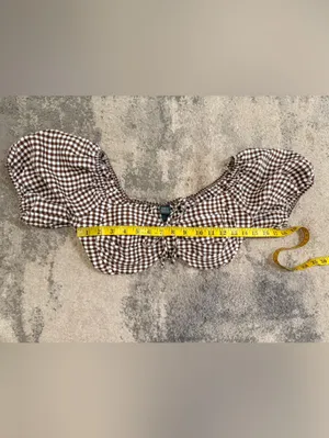 Wild Fable Brown and White Crop Top thumbnail 2