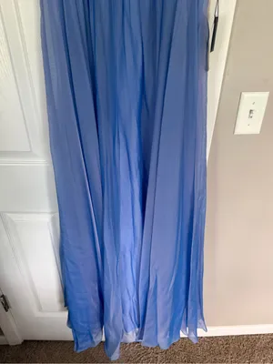 La Femme Periwinkle Blue Rhinestone Maxi Dress Event Prom Wedding Guest NEW thumbnail 4