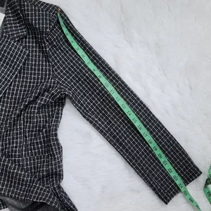 Sanctuary NWT Checked Johnnie Oversized Blazer Coat Sportcoat‎ in Black Large thumbnail 8