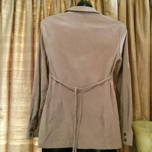 Motherhood Maternity Top in Sueded Touch Polyester Button Down w/Waist Ties-Sz M thumbnail 2