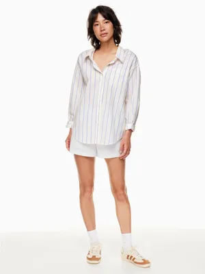 Aritzia Wilfred Organic Cotton‎ Relaxed Striped Poplin Button-Up Shirt Size XS thumbnail 8