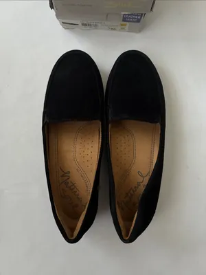 Natural Soul Black Suede Slip-On Loafers thumbnail 3