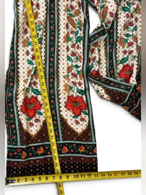 Farm Rio x New Anthropologie Cotton Boho Floral Jumpsuit Long Sleeve S-S thumbnail 16