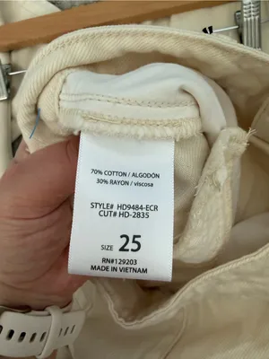 Hidden Jeans Nori High Rise Super Wide Leg Cream Pants Size 25 NWT thumbnail 13