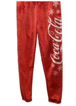 Coca-Cola Size Small Women’s Red Lounge Pants with Snowflakes. Preloved thumbnail 2