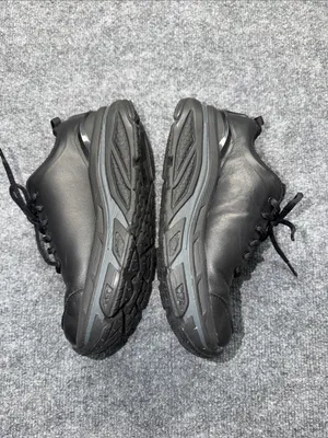 Hoka One One Black leather Walking Sneakers with Blue Lining thumbnail 3