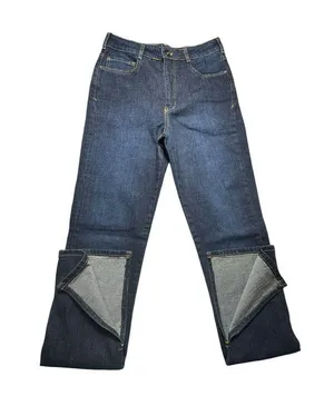 NWT PILCRO Anthropologie 28 Split Hem Straight Leg Jeans Stretch High Rise R11-7 thumbnail 4