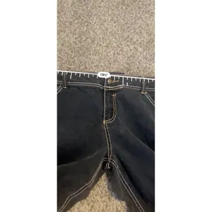 Dereon Womens Black‎ Straight Leg Jeans Contrast Stitch Rhinestone Pockets 20W thumbnail 7