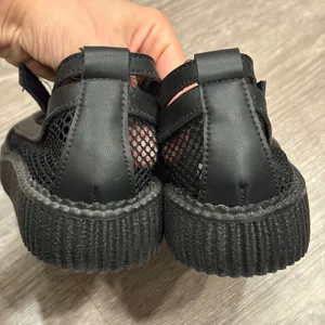T.U.K. Black Fishnet Pointed Ballet Creeper Platform Flat Goth Indie Sleaze 6 thumbnail 6