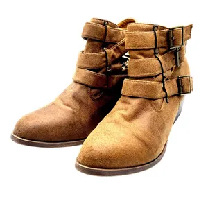 Coconuts by Matisse Steampunk Ankle Booties Size 7.5 Buckle Boots Block Heel Light Brown Western thumbnail 2