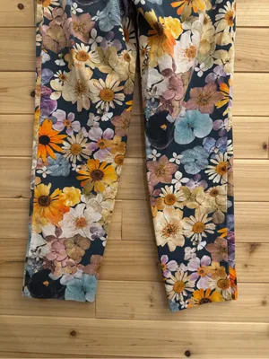 Moxy Maeve Anthropologie Size 0 Floral Mid Rise Jeans Casual Boho Colorful thumbnail 8