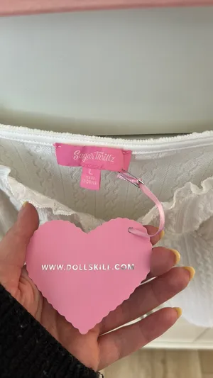 Dolls Kill White Top Crop thumbnail 2