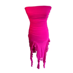 Womens Hot Pink Body Con Dress size XS thumbnail 6