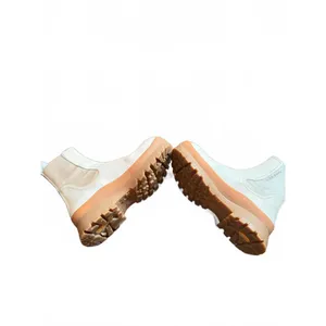 Stella McCartney Cream Chelsea Boots with Brown Sole thumbnail 5