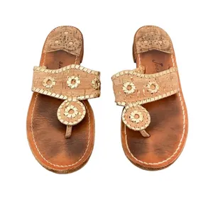 Jack Rogers Jacks ll Cork Gold Thong Sandal Sz 7 thumbnail 1
