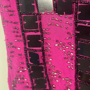 Free People SPEAK EASY Size 4 Pink Sequins Beads Mini NEW FLAWED thumbnail 7