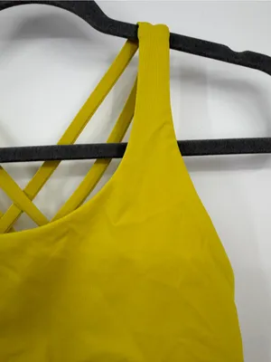 Lululemon Energy Longline Bra Womens 8 Soleil Yellow Medium Support B-D thumbnail 5