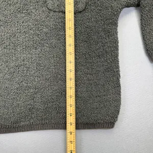 Aerie Womens Quarter Zip Sherpa Pullover Sweater‎ Charcoal Gray Medium JY442VK thumbnail 4