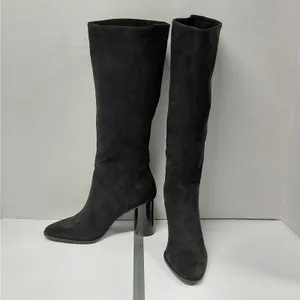 Torgeis Womens Knee High Boots Sz 6 Black Chunky Heel Coastal Cowgirl Whimsigoth thumbnail 3