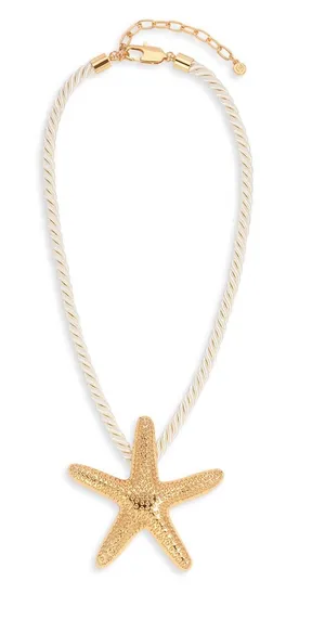 Ettika silk chord gold starfish necklace brand new thumbnail 1