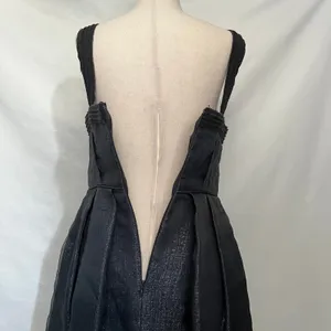 BCBGMaxAzria Runway Y2K Bubble Skirt Dress Sz 4 Goth HOCO Glam Metallic Coquette thumbnail 9