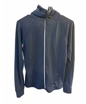 Nike Sprint Fleece Women Small Blue Running Top Long Sleeve High Neck Thumbholes thumbnail 2