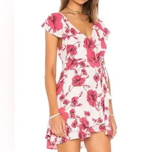 Free People French Quarter Floral Wrap Mini Dress thumbnail 9