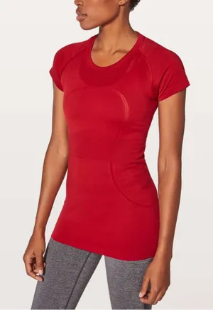 Lululemon Swiftly Tech Short Sleeve Crew Red thumbnail 1