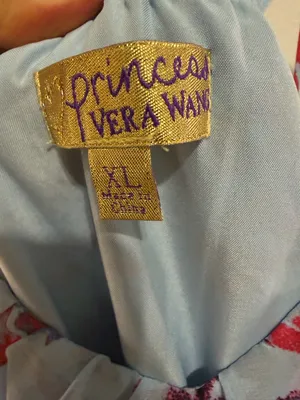 Vera Wang Light Blue Floral Dress thumbnail 5