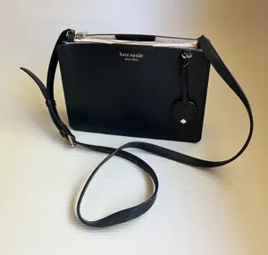 Kate Spade New York Eva Triple Gusset Black Crossbody thumbnail 1