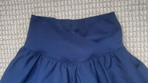OFFLINE by Aerie Flowy Crossover Shorts Navy thumbnail 2